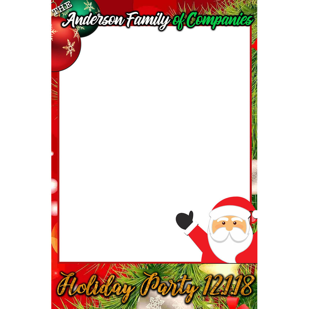 Santa welcomes you to this Bakersfield holiday party. Now, go to the photo booth and get your photography on!